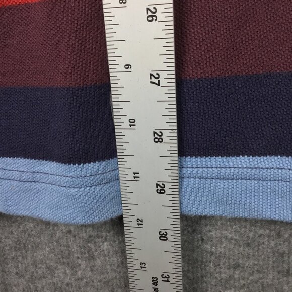 Y2K Tommy Hilfiger 100% Cotton Striped Rugby Shirt Sz M Long Sleeves - Picture 4 of 7